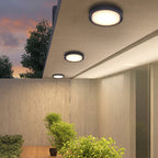 Applique murale Greory ronde ou ovale, LED minimaliste pour espaces extérieurs  