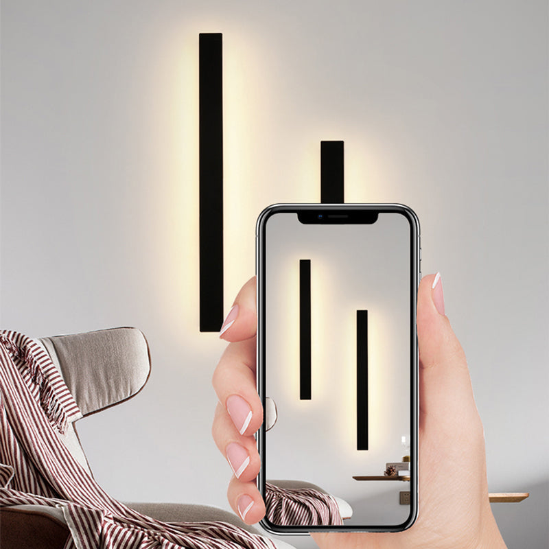Applique murale extérieure LED minimaliste, métal et acrylique, 8 tailles