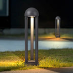 60cm Sand-Gray Aluminum Garden Pole Light, Modern Minimalist LED