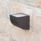 Luz de Parede Exterior em Vidro Industrial, Alumínio Preto Minimalista