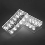 Acrylic Solar Step Lights, Dusk-To-Dawn LED Deck Lighting, Set Of 2