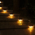 Solcelle Bubble Deck-lys, RGB og varmt hvitt utendørs gjerdebelysningssett, 2 stk.