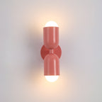 Double-Headed Wall Light, Colorful Painted Metal Shades, E26 LED Included
