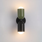 Double-Headed Wall Light, Colorful Painted Metal Shades, E26 LED Included