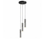 Pendant Light, Geometric Cylinder Cluster, E27, Black, Chrome or Gold