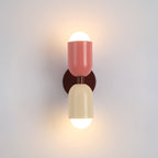 Double-Headed Wall Light, Colorful Painted Metal Shades, E26 LED Included