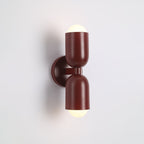 Double-Headed Wall Light, Colorful Painted Metal Shades, E26 LED Included