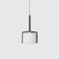 Minimalist Glass Pendant Light, Clear Red Orange or Grey, 3 Sizes, G4 Base