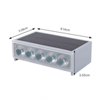 ABS Solar Step Light Fixtures With Dusk-To-Dawn Sensor, Gray