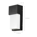 Rectangular Aluminum Wall Light for Outdoor Use, 10W LED, IP54 Rated