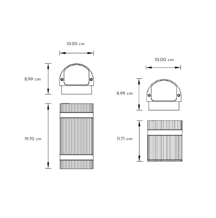 Luz de Parede para Jardim Industrial, Arandela LED em Alumínio Fundido