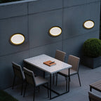 Applique murale Greory ronde ou ovale, LED minimaliste pour espaces extérieurs  