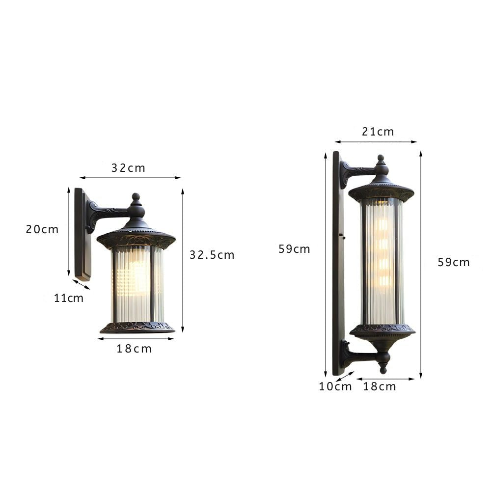 Silas Outdoor Wall Sconce, Coffee-Gold Aluminum, Frosted Glass Shade