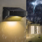 Luz de Parede Exterior Solar Dusk-To-Dawn com LEDs Branco Quente e RGB