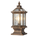 Pillar Lantern Light, Vintage European-Style Aluminum Outdoor Post Fixture
