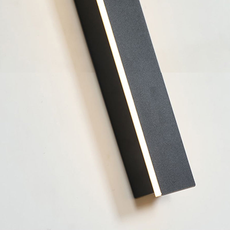 Linear Metal Outdoor Wall Light With Acrylic Diffuser, Black