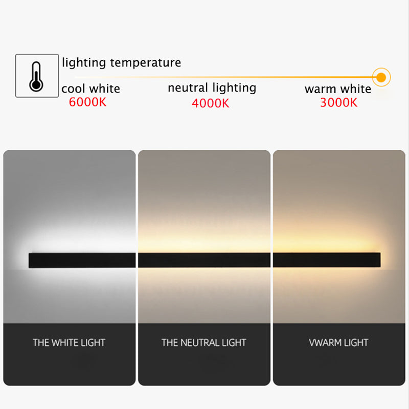 Linear Metal Outdoor Wall Light With Acrylic Diffuser, Black
