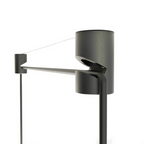 Pendellampe, Tense, Mulberrysilke-diffuser, sort ramme, LED, dæmpbar