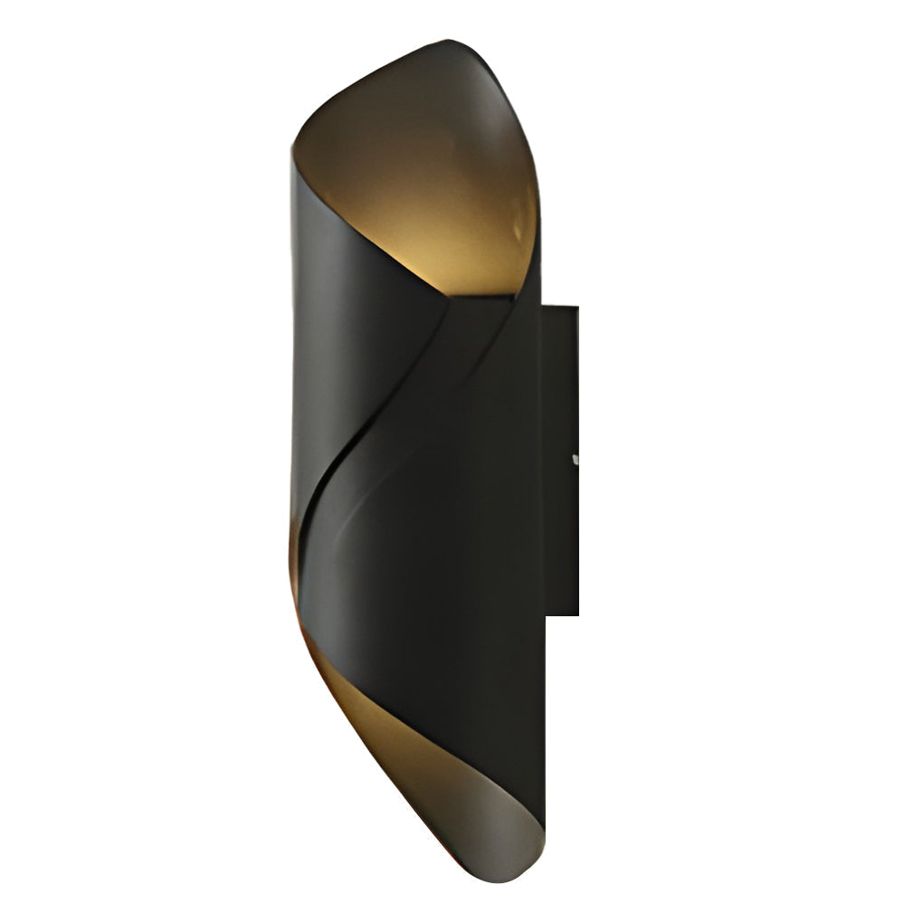 Glass Wall Sconce With LED Light, Indoor Outdoor Modern Fixture