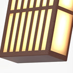Applique murale extérieure en acier nervuré Grateful, design rétro à grille verticale LED