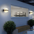 Lampe murale ronde LED Sirea, corps en fer design nordique minimaliste