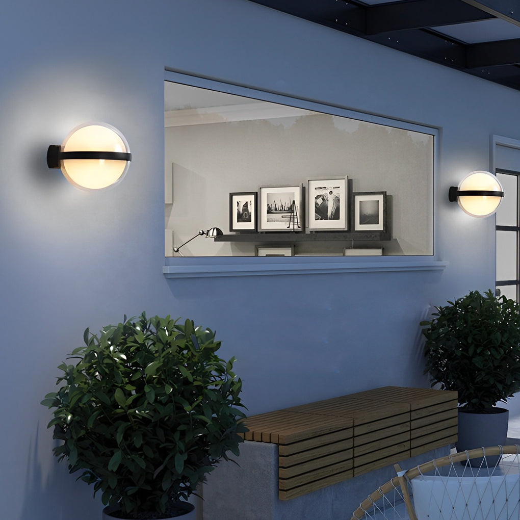 Lampe murale ronde LED Sirea, corps en fer design nordique minimaliste