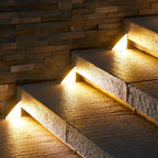 Triangle Solar Step Lights, Automatic Wire-Free Outdoor Lamps