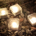 Maglene Solar Ice Cube Step Lights, Colorful Crystal-Glass Design
