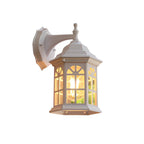 European-Style Aluminum Outdoor Wall Light With Glass Shade