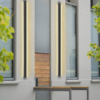 Linear LED Porch Sconce, Teres Black Iron Outdoor Wall Light