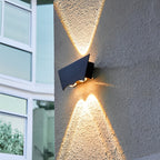 Applique murale LED, Thsina en aluminium noir pour extérieur