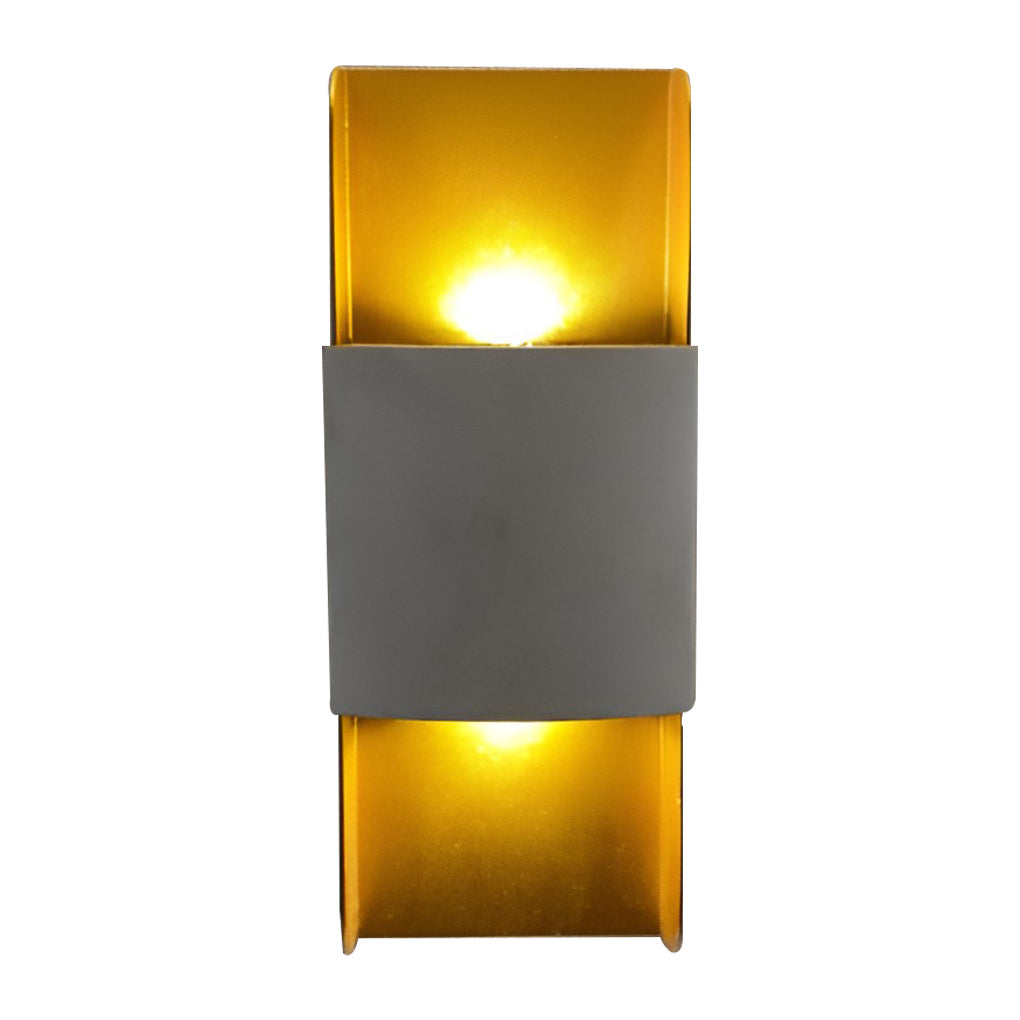 Aluminum Outdoor Wall Lamp, Warm-White COB LED, Glass Shade, 4 Finishes