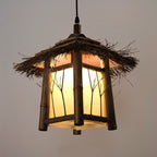 Wyne Branch-Pattern Bamboo-Style Outdoor Lantern Light