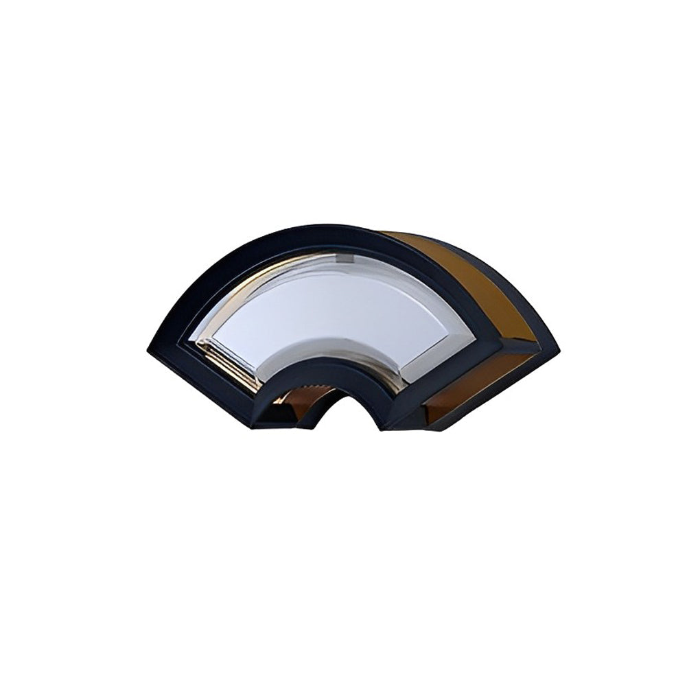 Lampe murale extérieure Quest noire et or, aluminium poli, design IP65  