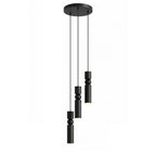 Pendant Light, Geometric Cylinder Cluster, E27, Black, Chrome or Gold