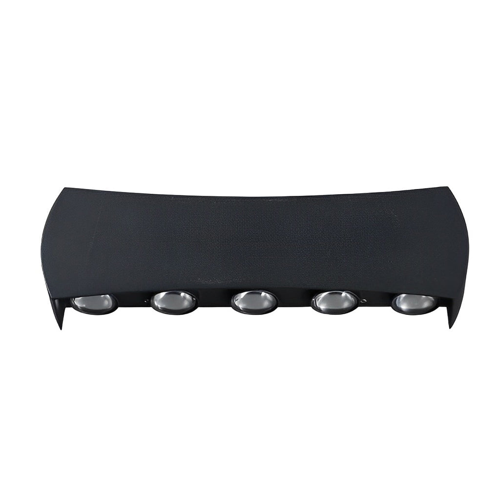 Luz de Parede Exterior Up-Down, Arandela LED Moderna em Alumínio Preto ou Branco