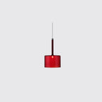 Minimalist Glass Pendant Light, Clear Red Orange or Grey, 3 Sizes, G4 Base
