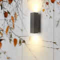 Applique murale extérieure minimaliste en ciment, applique LED carrée