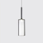 Minimalist Glass Pendant Light, Clear Red Orange or Grey, 3 Sizes, G4 Base