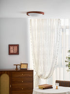 Ceiling Light, Walnut Curved Edge, Flush Mount, Integrated LED, Dimmable