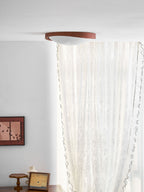Ceiling Light, Walnut Curved Edge, Flush Mount, Integrated LED, Dimmable