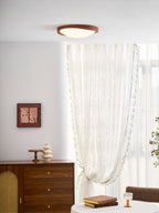 Ceiling Light, Walnut Curved Edge, Flush Mount, Integrated LED, Dimmable