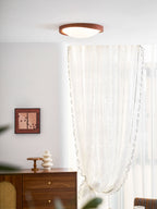 Ceiling Light, Walnut Curved Edge, Flush Mount, Integrated LED, Dimmable