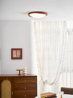 Ceiling Light, Walnut Curved Edge, Flush Mount, Integrated LED, Dimmable