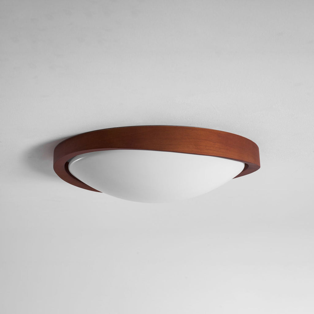 Ceiling Light, Walnut Curved Edge, Flush Mount, Integrated LED, Dimmable