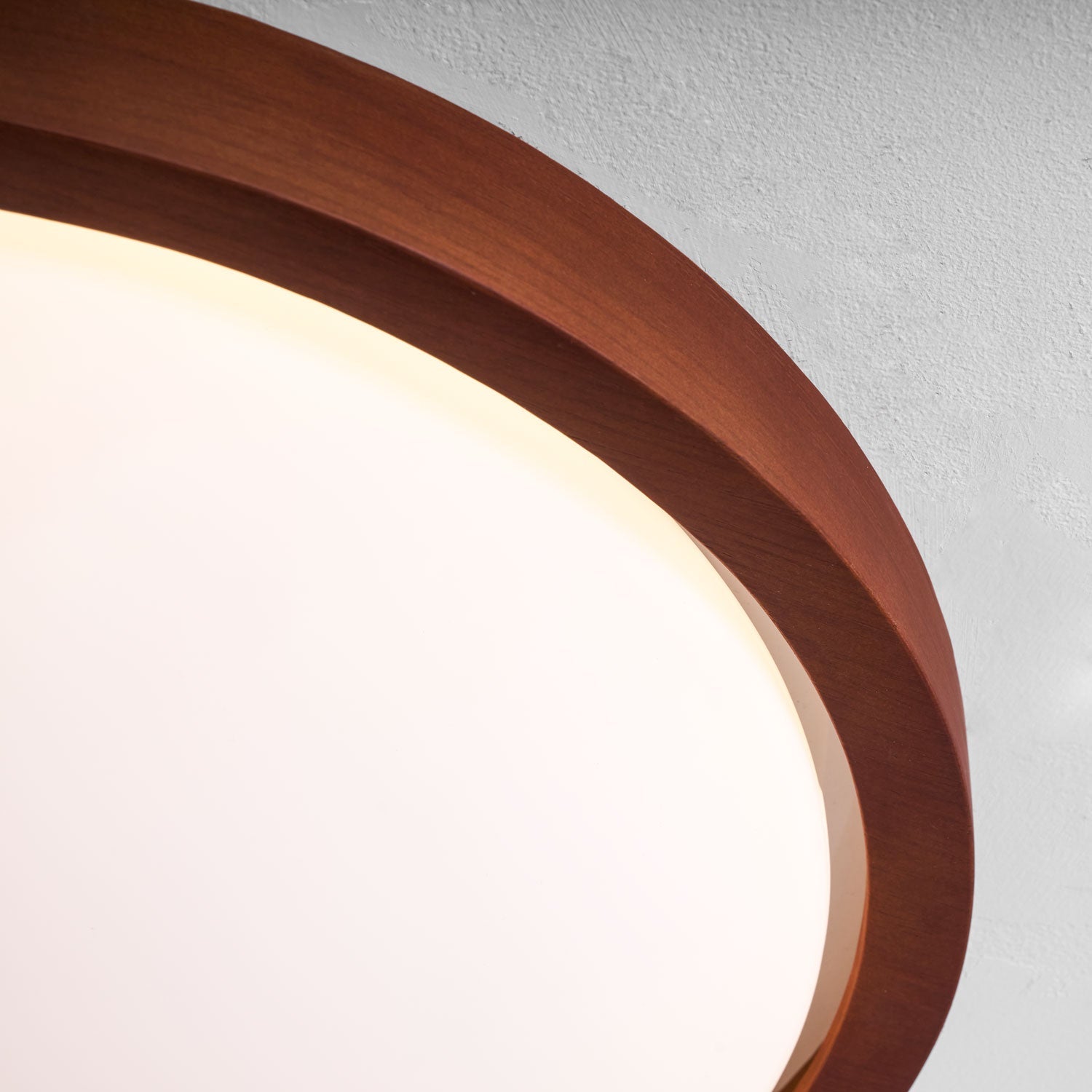 Ceiling Light, Walnut Curved Edge, Flush Mount, Integrated LED, Dimmable