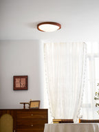 Ceiling Light, Walnut Curved Edge, Flush Mount, Integrated LED, Dimmable