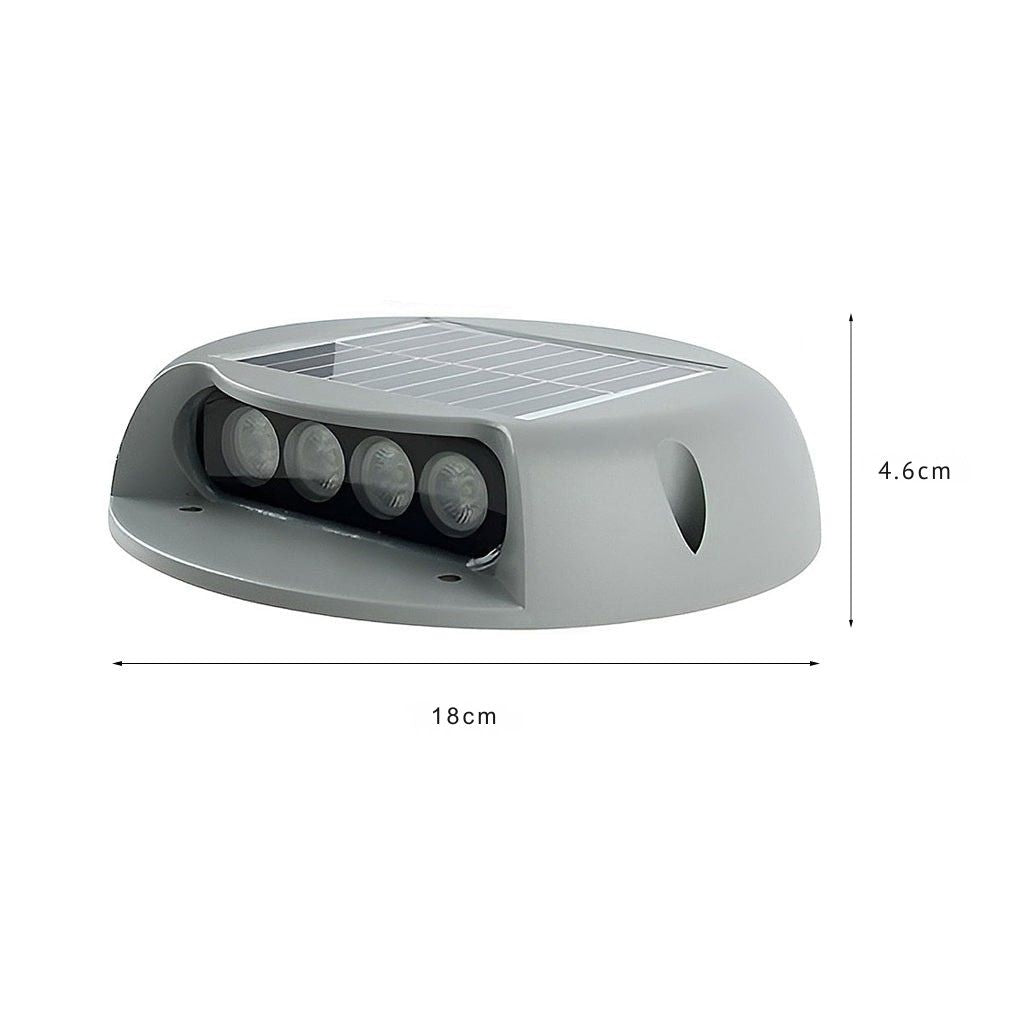 Solcelledrevne LED-trappelys, innfelt ABS landskapsbelysning, IP65