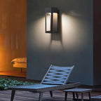 Luz de Parede Geométrica em Metal Solith Preta, IP65 à Prova de Água para Exterior