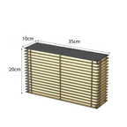 Square Grid Stainless Steel Outdoor Wall Light, Hardwired Or Solar LED